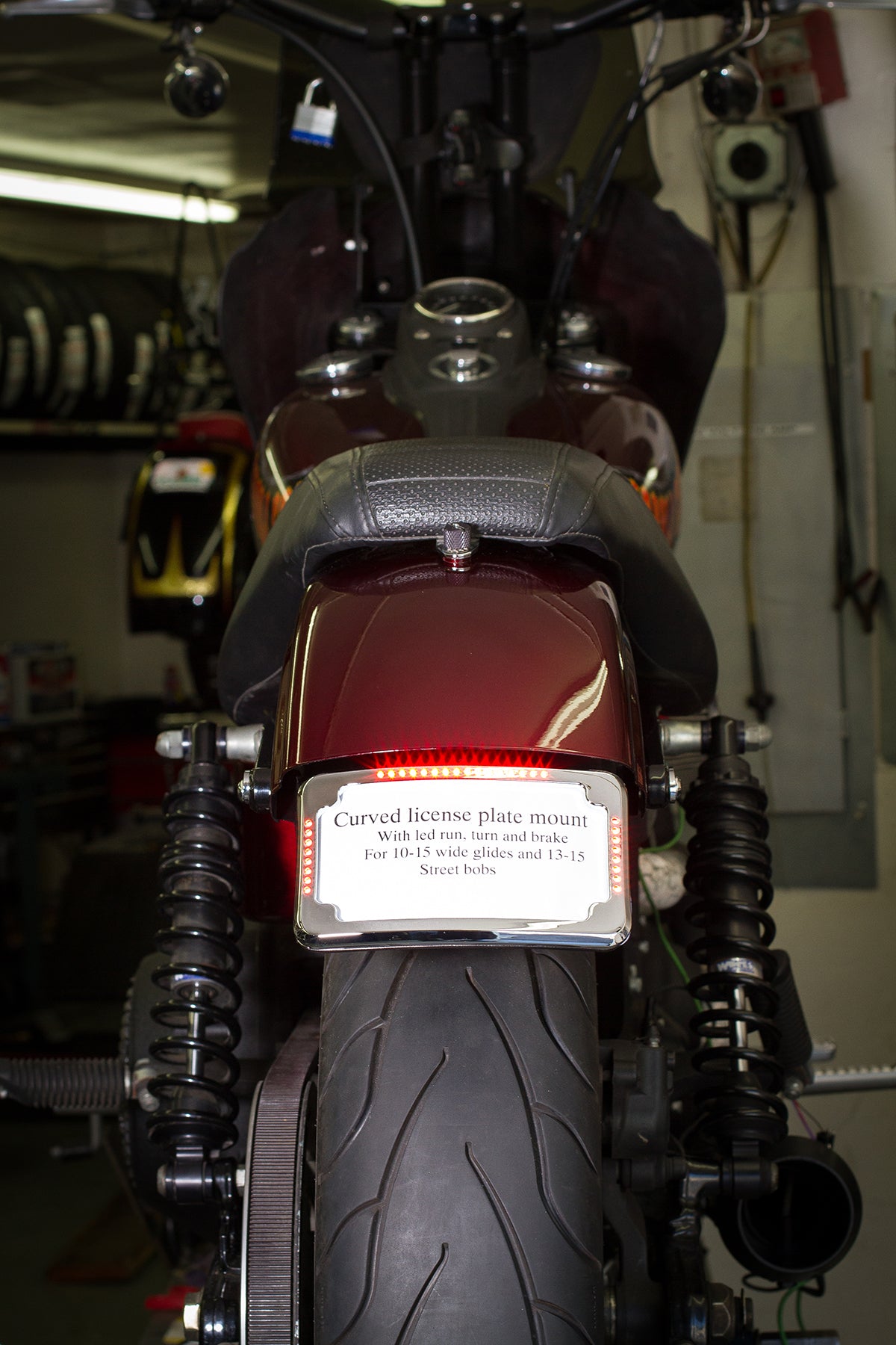 Curved License Plate Relocation for Harley Davidson Dyna models