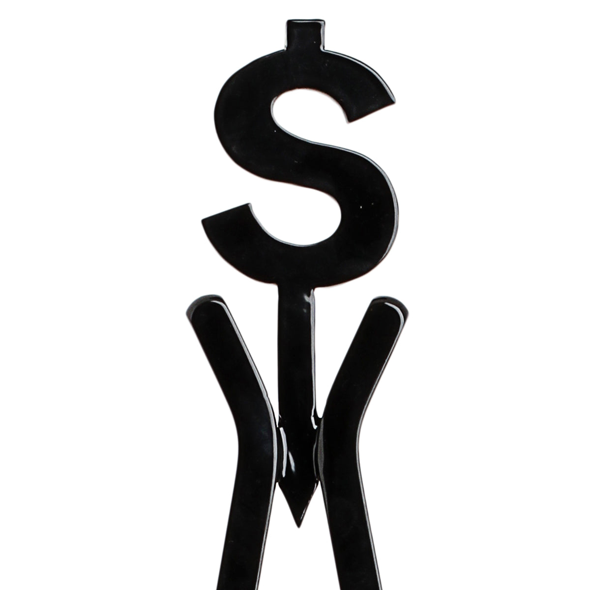 Black Moneytude Sissy Bars for Harley Davidson with a Dollar Sign $ topper