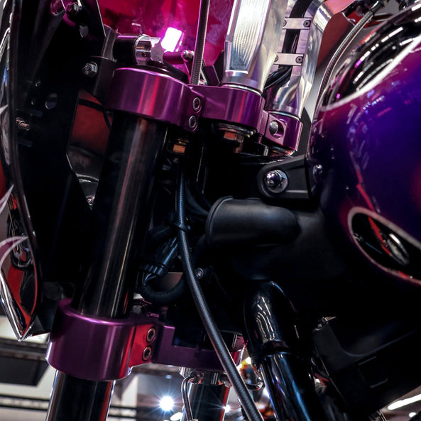 OG 2018-Up Softail 49mm Lower Triple Trees kit installed on a 2021 Softail Standard FXST