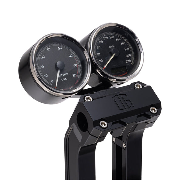 OG Black Dual Billet Gauge Pods Rear Mount