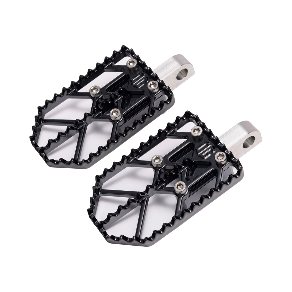 Black on Black Motocross Style Harley Davidson Foot Peg OG Moto X Foot Pegs