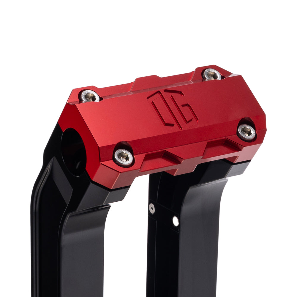 OG Red Risers Top Clamp on Black Riser