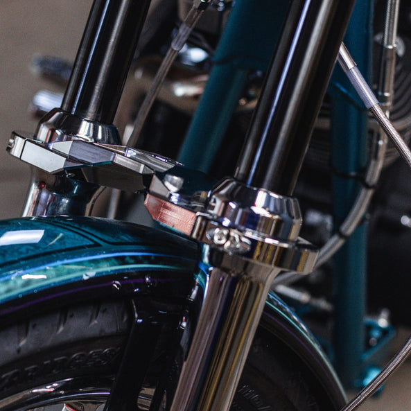OG Speed 39mm Fork Brace installed on a FXR