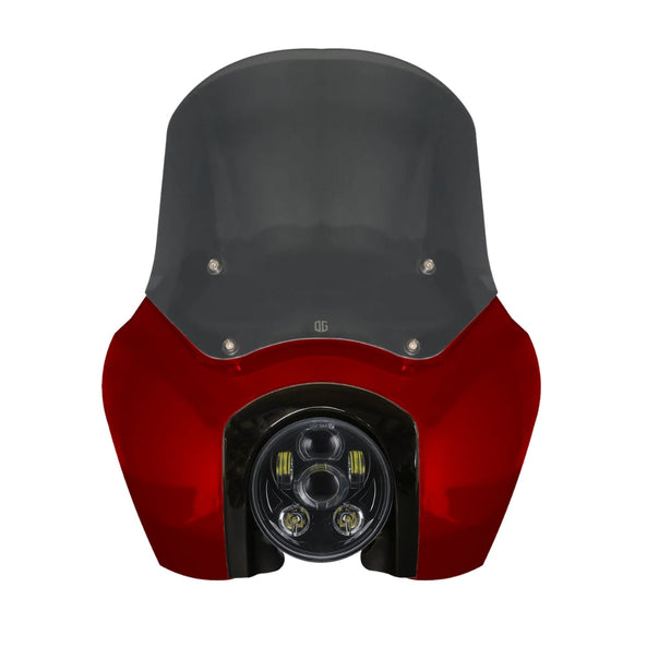Original Garage Moto Softail Low Rider S Complete T-Sport Fairing Kit - Red Rock - 5.75 LED Black Headlight