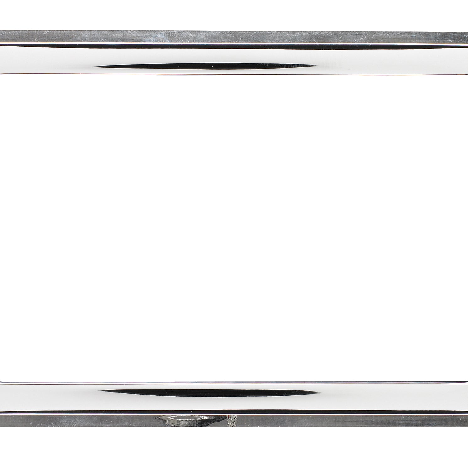 Chrome Beveled Blind Hole Motorcycle License Plate Frame