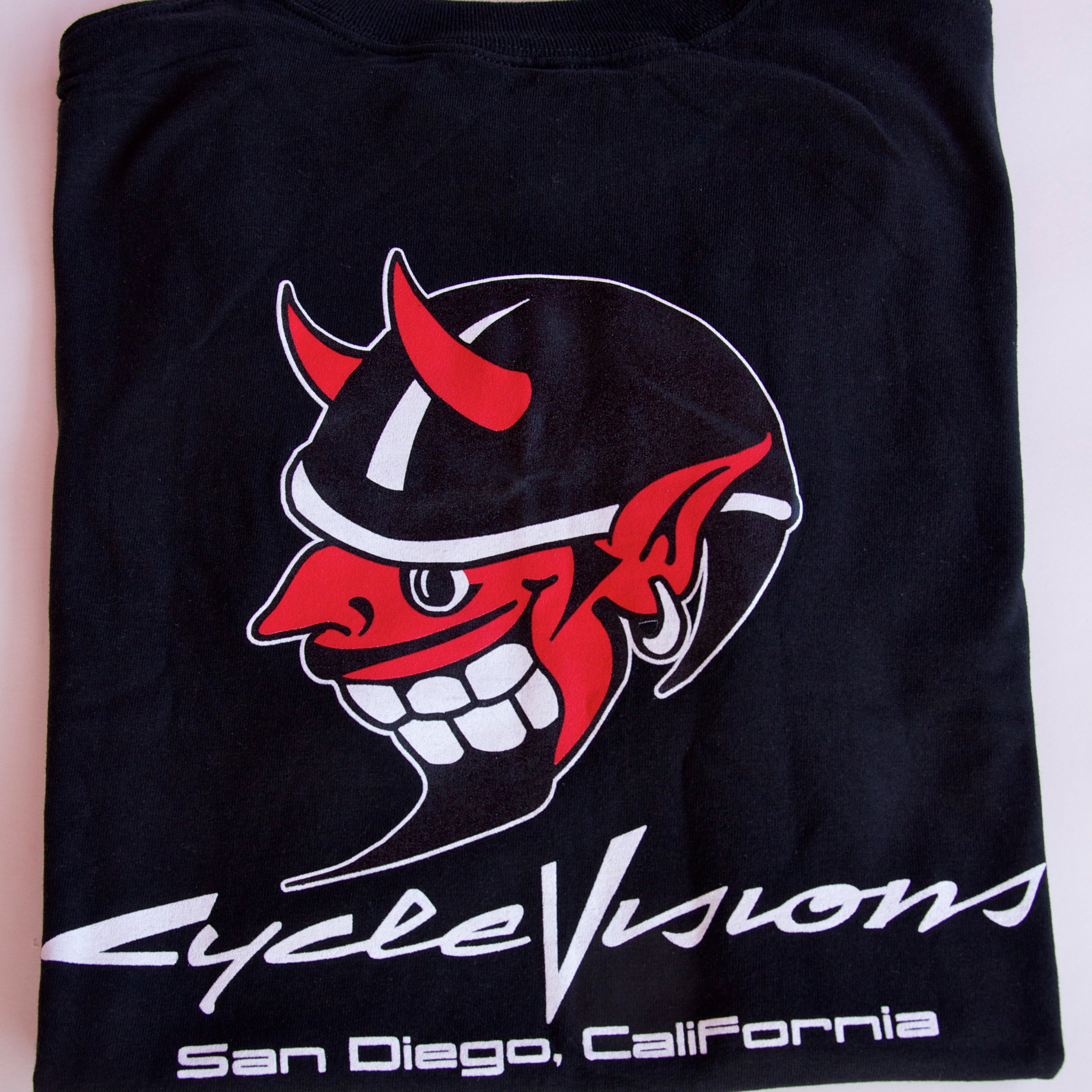 Devil Print Short Sleeve T-Shirt - Black