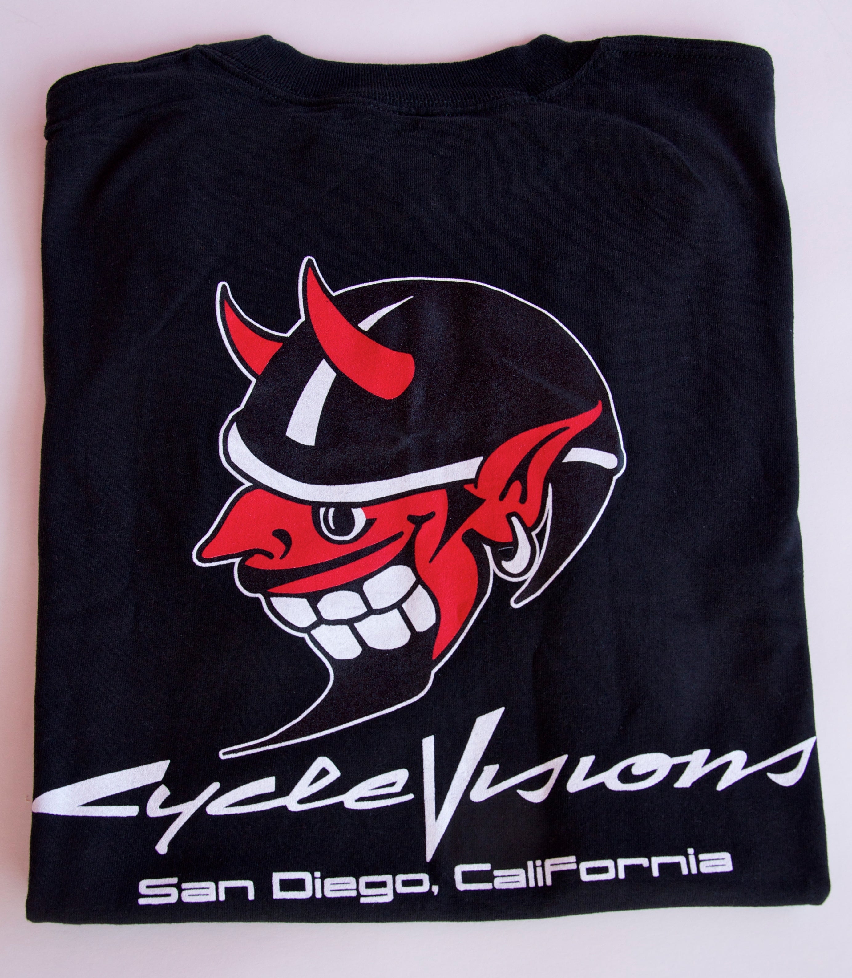 Devil Print Short Sleeve T-Shirt - Black