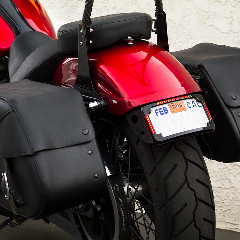 Curved License Plate Relocation for Harley Davidson Dyna models