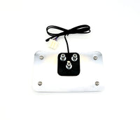 Curved 3 Hole License Plate Mount With Lights