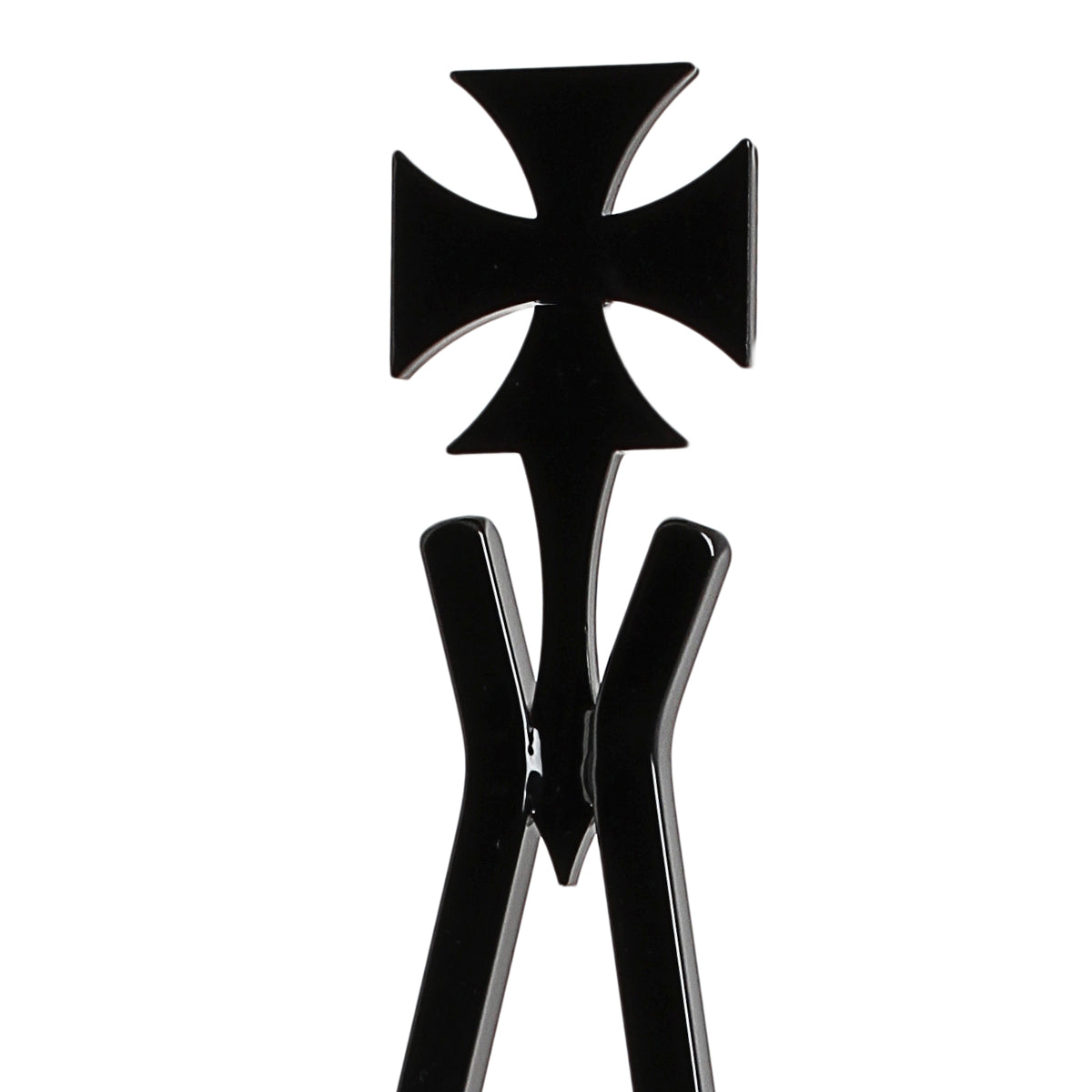 Black  Iron Cross Crosstude Attitude Stick Sissy Bar