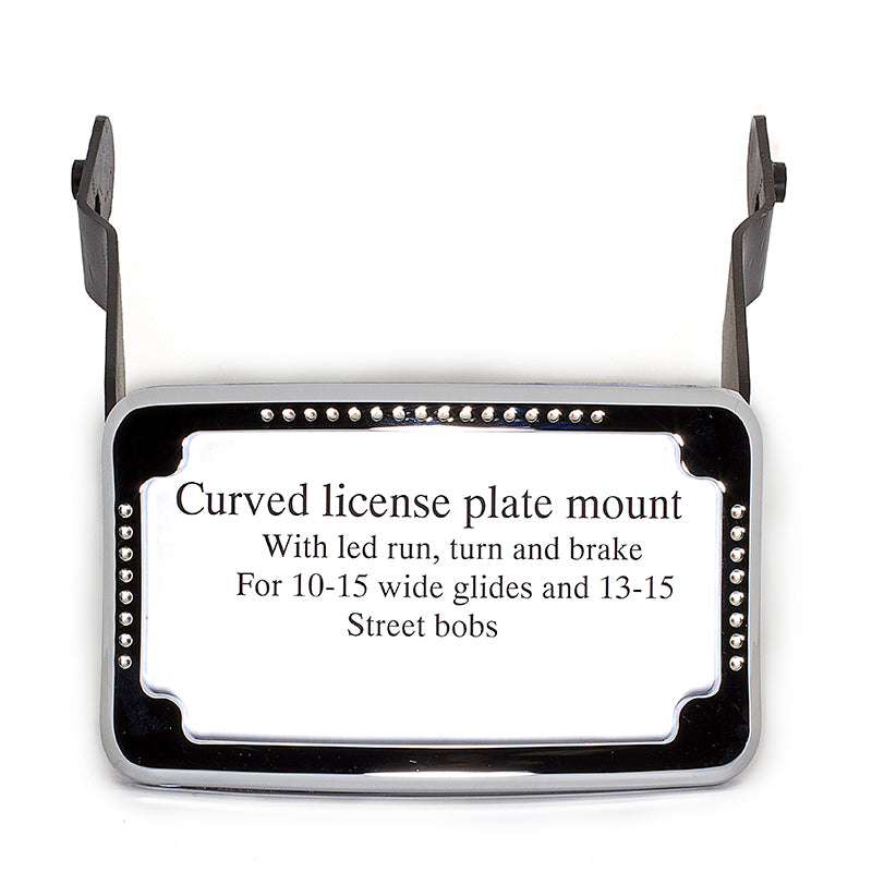 Curved License Plate Relocation for Harley Davidson Dyna models