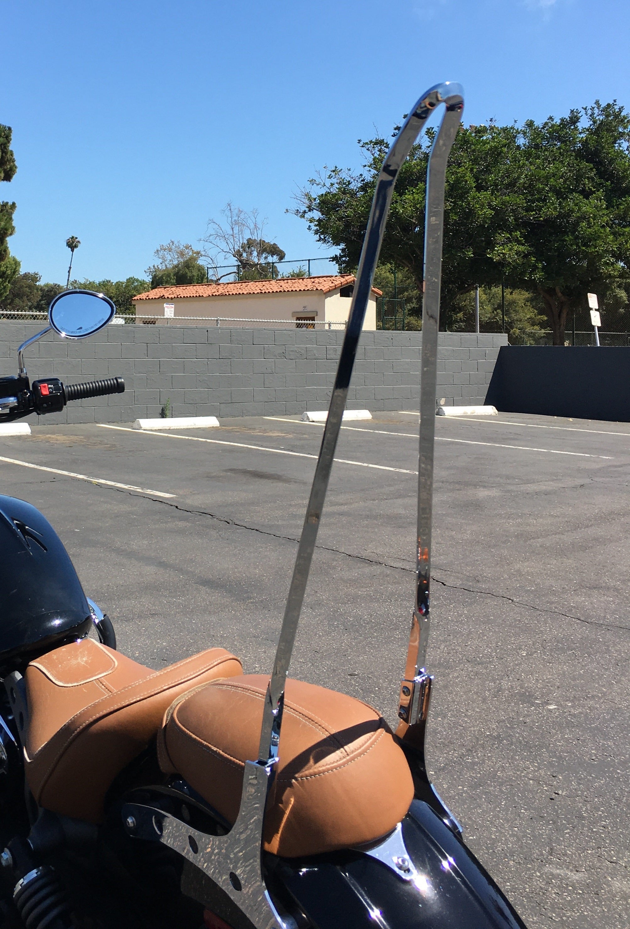 Chrome Squaretude Attitude Stick Sissy Bar