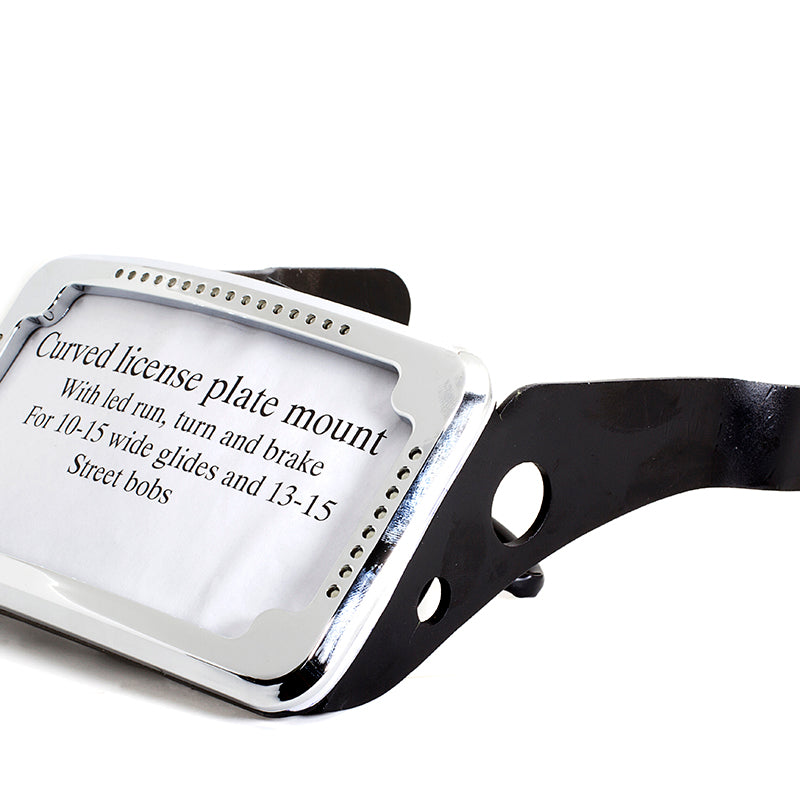 Curved License Plate Relocation for Harley Davidson Dyna models