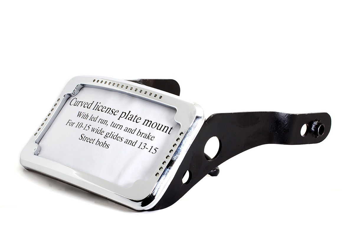 Curved License Plate Relocation for Harley Davidson Dyna models