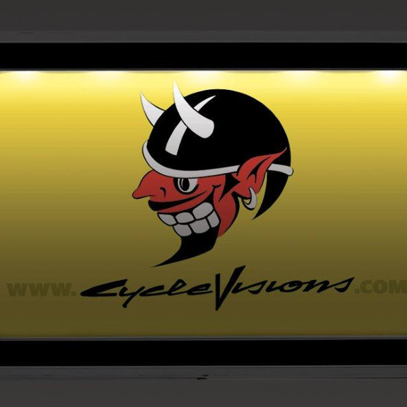 Beveled Blind Hole License Plate Frames W/ License Plate Lights