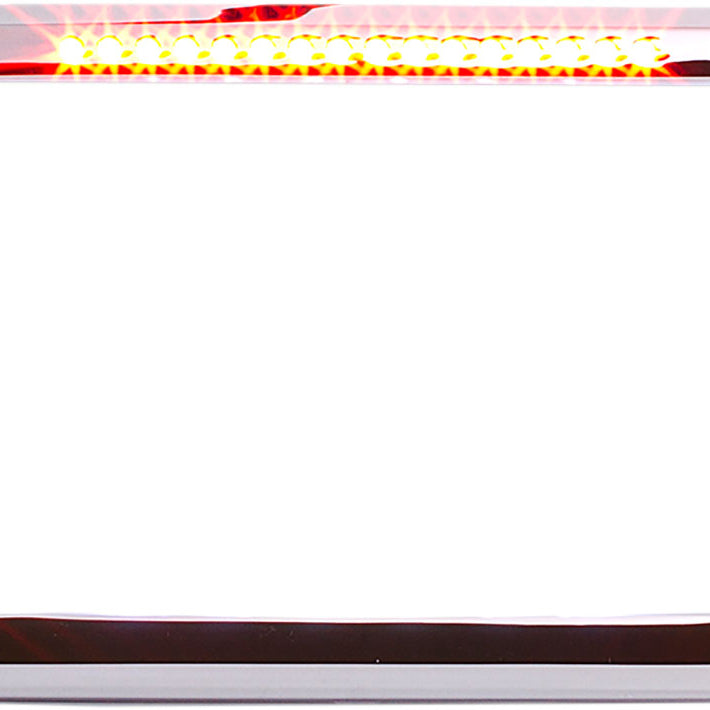 Illuminated Curved 3-Hole License Plate Mount with Lights for Harley Davidson Motorcycles