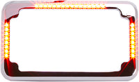 Curved 3 Hole License Plate Mount With Lights