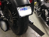 Curved License Plate Relocation for Sportsters