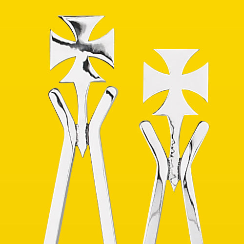 Chrome  Iron Cross Crosstude Attitude Stick Sissy Bar