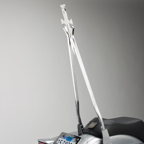 Daggertude Attitude Stick Sissy Bar made from 9/16 square steel bar